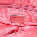 PRADA Hand Bag Nylon Pink Silver Auth ti3552-18
