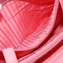 PRADA Hand Bag Nylon Pink Silver Auth ti3552-21