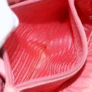 PRADA Hand Bag Nylon Pink Silver Auth ti3552-22