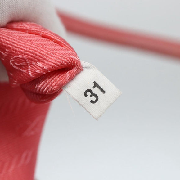 PRADA Hand Bag Nylon Pink Silver Auth ti3552