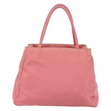 PRADA Hand Bag Nylon Pink Silver Auth ti3552 - 0