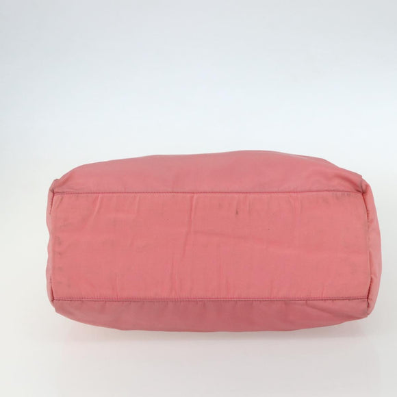 PRADA Hand Bag Nylon Pink Silver Auth ti3552