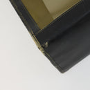 FENDI mesh Tote Bag Nylon Leather Khaki Gold Auth ti3553-14