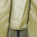 FENDI mesh Tote Bag Nylon Leather Khaki Gold Auth ti3553-18