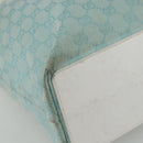 GUCCI GG Canvas Tote Bag Light Blue Gold 002 1098 Auth ti3554-11