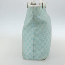GUCCI GG Canvas Tote Bag Light Blue Gold 002 1098 Auth ti3554-4