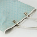 GUCCI GG Canvas Tote Bag Light Blue Gold 002 1098 Auth ti3554-6