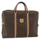 CELINE Macadam Canvas Business Bag PVC Brown Gold Auth ti3555-1