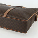 CELINE Macadam Canvas Business Bag PVC Brown Gold Auth ti3555-10