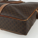 CELINE Macadam Canvas Business Bag PVC Brown Gold Auth ti3555-12