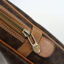 CELINE Macadam Canvas Business Bag PVC Brown Gold Auth ti3555-14