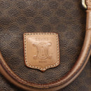 CELINE Macadam Canvas Business Bag PVC Brown Gold Auth ti3555-15