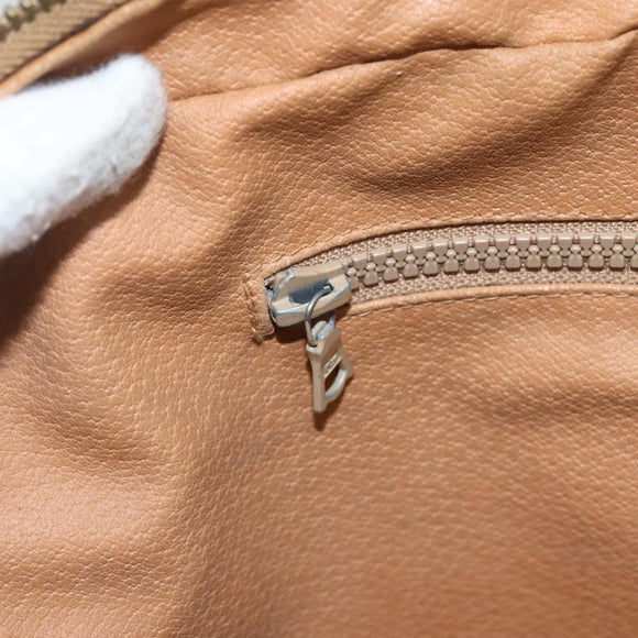 CELINE Macadam Canvas Business Bag PVC Brown Gold Auth ti3555