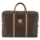 CELINE Macadam Canvas Business Bag PVC Brown Gold Auth ti3555-2