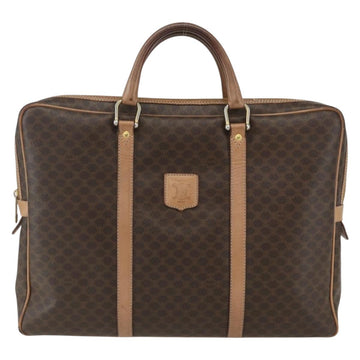 CELINE Macadam Canvas Business Bag PVC Brown Gold Auth ti3555 - 0