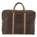 CELINE Macadam Canvas Business Bag PVC Brown Gold Auth ti3555-3
