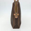 CELINE Macadam Canvas Business Bag PVC Brown Gold Auth ti3555-4