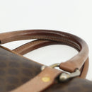 CELINE Macadam Canvas Business Bag PVC Brown Gold Auth ti3555-8