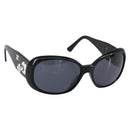 CHANEL COCO Mark Camelia Sunglasses plastic Black CC Auth ti3556-1