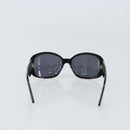 CHANEL COCO Mark Camelia Sunglasses plastic Black CC Auth ti3556-3