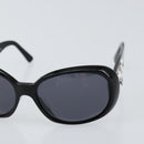 CHANEL COCO Mark Camelia Sunglasses plastic Black CC Auth ti3556-7