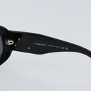 CHANEL COCO Mark Camelia Sunglasses plastic Black CC Auth ti3556-9