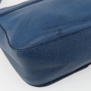 FENDI Chameleon Shoulder Bag Leather Blue gold Auth ti3558-13