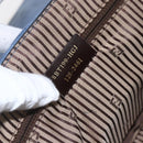 FENDI Chameleon Shoulder Bag Leather Blue gold Auth ti3558-21