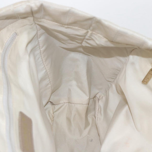 CHANEL New travel line Tote Bag Nylon Beige Gold CC Auth ti3559