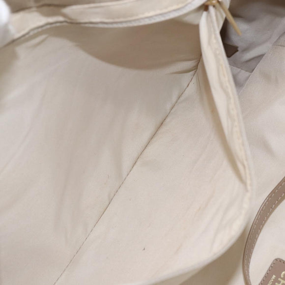 CHANEL New travel line Tote Bag Nylon Beige Gold CC Auth ti3559