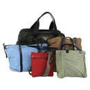 PRADA Hand Bag Nylon 5 Set Blue Brown khaki Auth ti3564-1