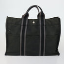 HERMES Fourre Tout Hand Bag Canvas 5 Set Black Red Navy Auth ti3565-7
