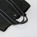 HERMES Fourre Tout Hand Bag Canvas 5 Set Black Red Navy Auth ti3565-9