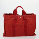 HERMES Fourre Tout Hand Bag Canvas 5 Set Black Navy Gray Red Brown Auth ti3567-19