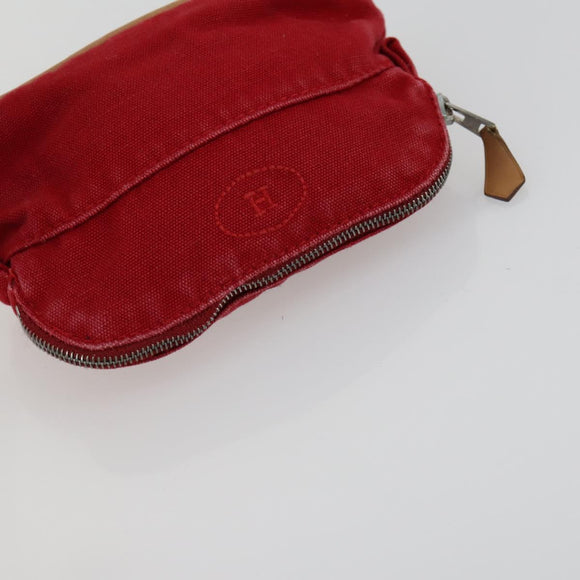 HERMES Bolide Pouch Canvas 5 Set Light Blue Orange Yellow Navy Red Auth ti3568