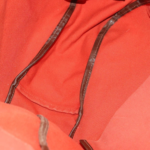 PRADA Hand Bag Nylon Canvas 5 Set Beige Red yellow Auth ti3570