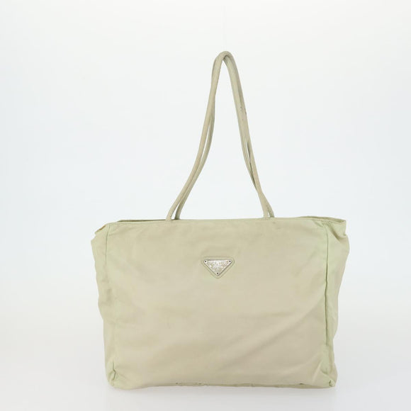 PRADA Hand Bag Nylon Canvas 5 Set Beige Red yellow Auth ti3570