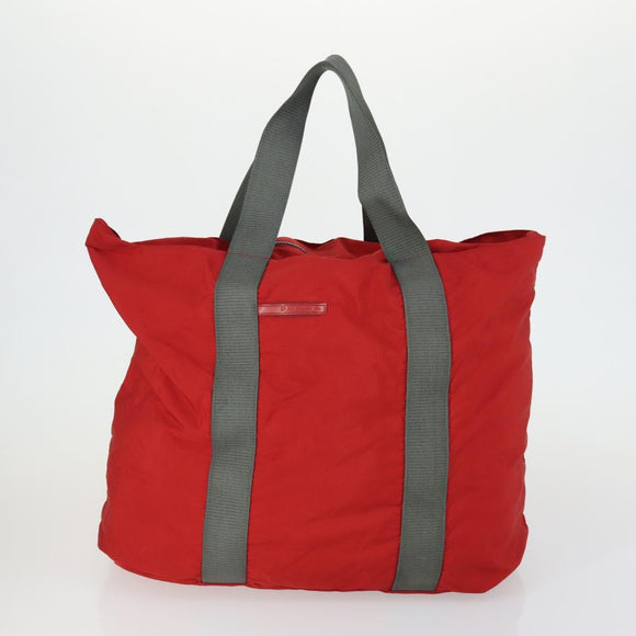 PRADA Hand Bag Nylon Canvas 5 Set Beige Red yellow Auth ti3570