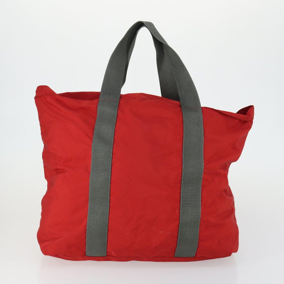 PRADA Hand Bag Nylon Canvas 5 Set Beige Red yellow Auth ti3570