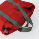 PRADA Hand Bag Nylon Canvas 5 Set Beige Red yellow Auth ti3570-4