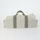 HERMES Fourre Tout Handtas Canvas 5 Set Grijs Zwart Auth ti3571-15