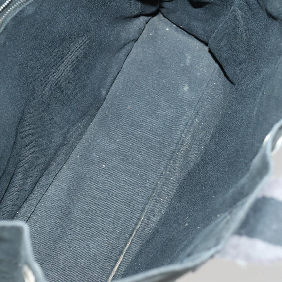 HERMES Fourre Tout Hand Bag Canvas 5 Set Gray Black Auth ti3571