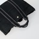 HERMES Fourre Tout Hand Bag Canvas 5 Set Gray Black Auth ti3571-4