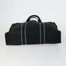 HERMES Fourre Tout Hand Bag Canvas 5 Set Gray Black Auth ti3571-5