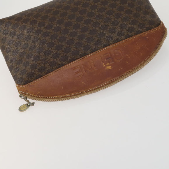CELINE Gucci GG Supreme Macadam Canvas Bag PVC 4 Set Brown Beige Auth ti3575