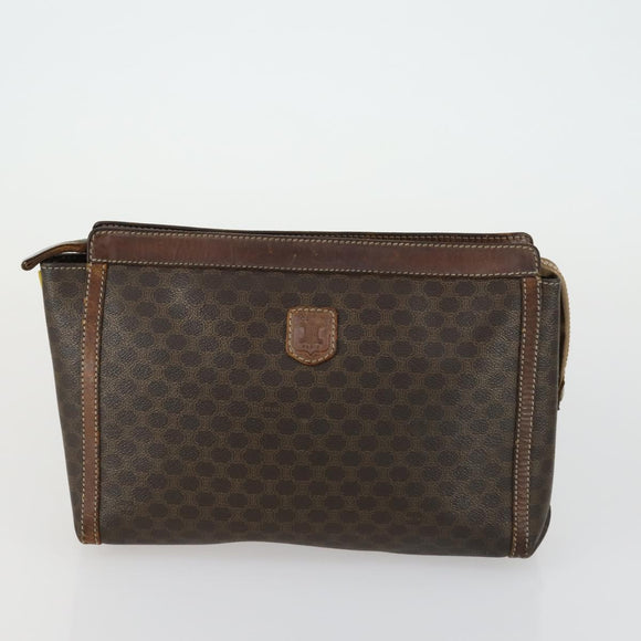 CELINE Gucci GG Supreme Macadam Canvas Bag PVC 4 Set Brown Beige Auth ti3575