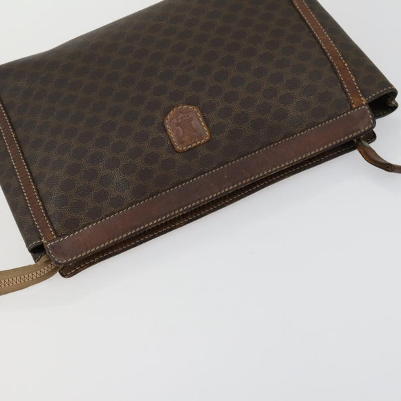 CELINE Gucci GG Supreme Macadam Canvas Bag PVC 4 Set Brown Beige Auth ti3575