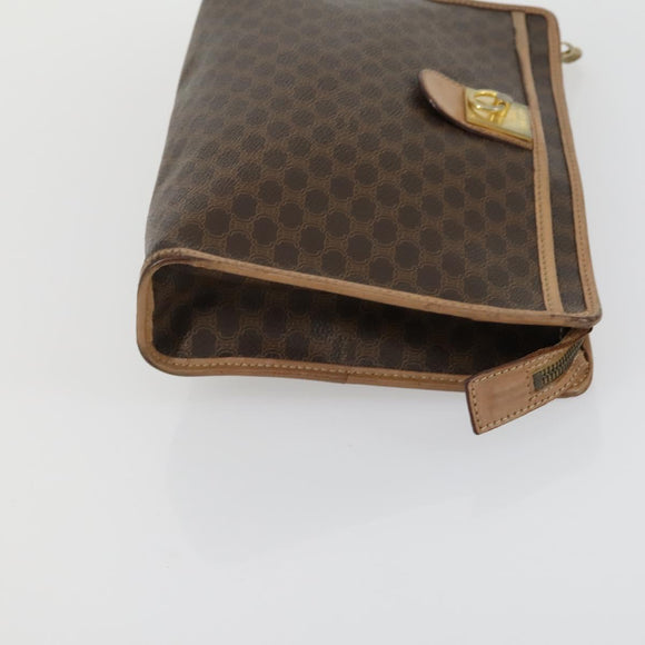 CELINE Gucci GG Supreme Macadam Canvas Bag PVC 4 Set Brown Beige Auth ti3575
