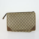 CELINE Gucci GG Supreme Macadam Canvas Bag PVC 4 Set Brown Beige Auth ti3575-3