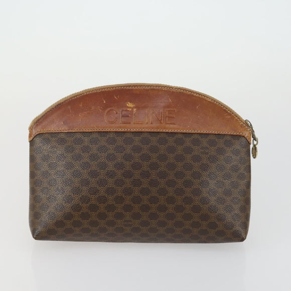 CELINE Gucci GG Supreme Macadam Canvas Bag PVC 4 Set Brown Beige Auth ti3575